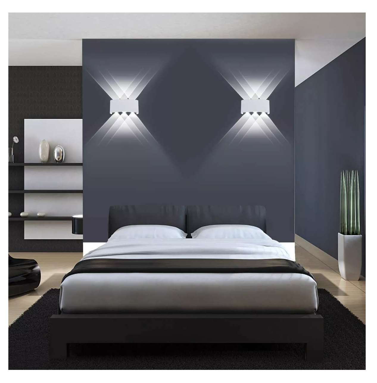 Foto 4 pulgar | Luz De Pared Lab.g Luz Arbotante Led Pared Uso Exterior 6500k 6w, Blanco