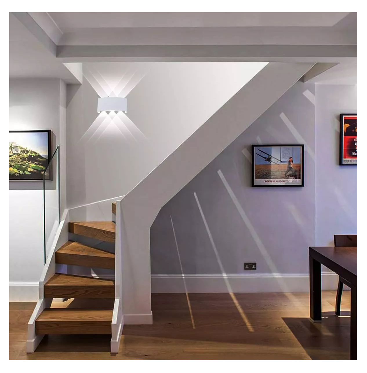Foto 5 pulgar | Luz De Pared Lab.g Luz Arbotante Led Pared Uso Exterior 6500k 6w, Blanco