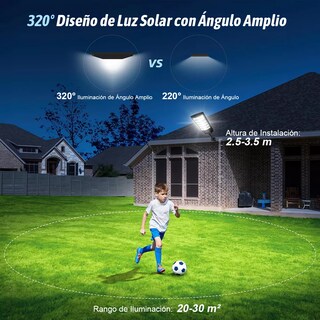 Foto 3 | Lámpara Solar Exterior Led Sensor Estructura Eo Safe Imports Esi-18846 Negro