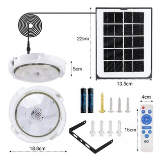 Foto 3 | Lámpara Solar Jardín Luz De Techo Interior Exterior Eo Safe Imports Esi-18841 Blanco