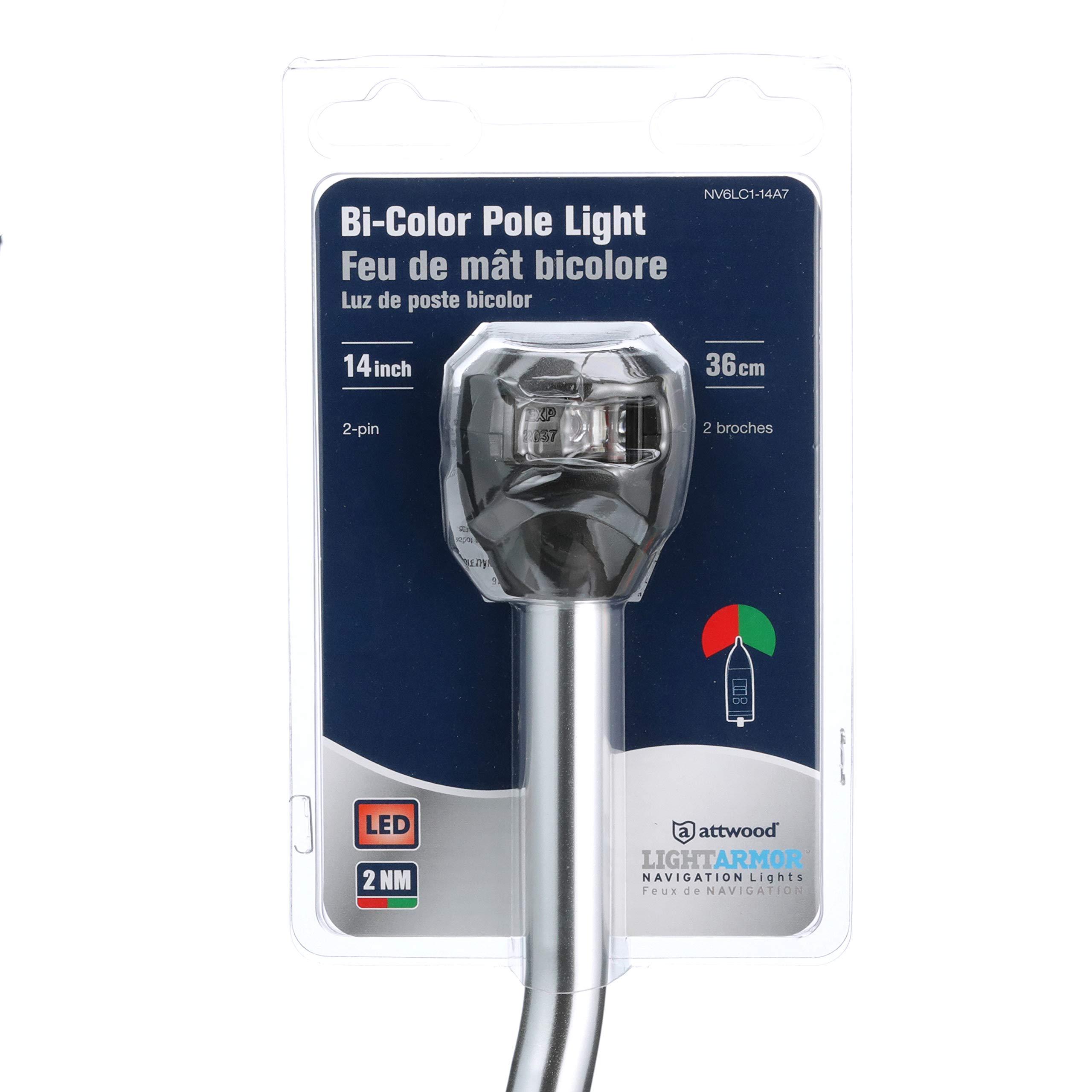 Foto 7 pulgar | Luz De Proa De Navegación Attwood Nv6lc1-14a7 Led Bicolor De 14 Cm - Venta Internacional.