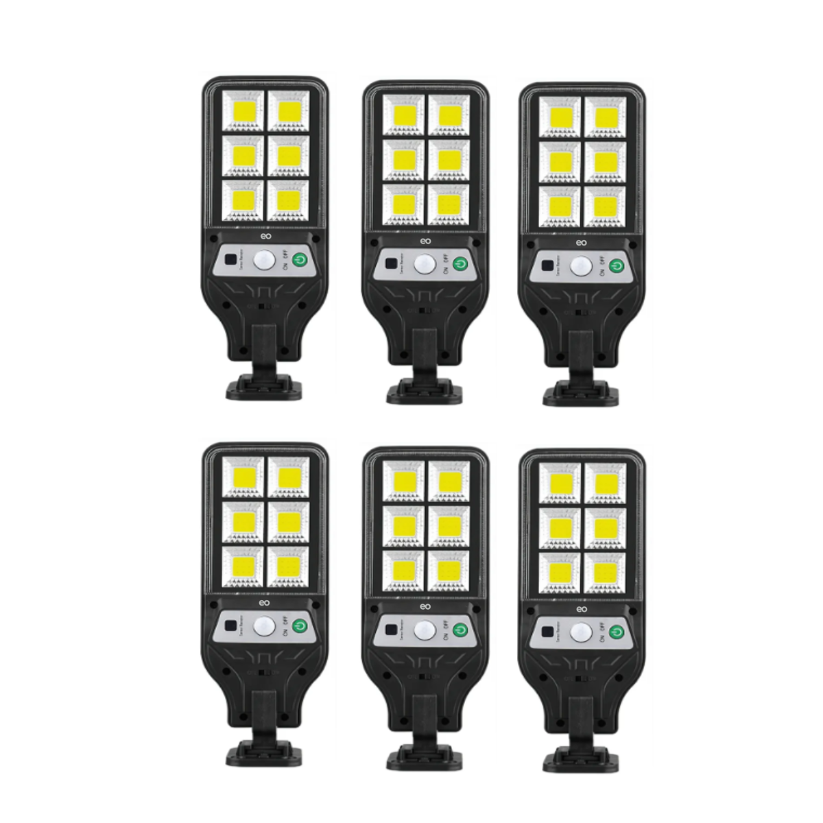Foto 1 | Kit 6 Pcs Lámpara Solar De Pared 3 Modos Solar Eo Safe Imports Esi-19121 Negro