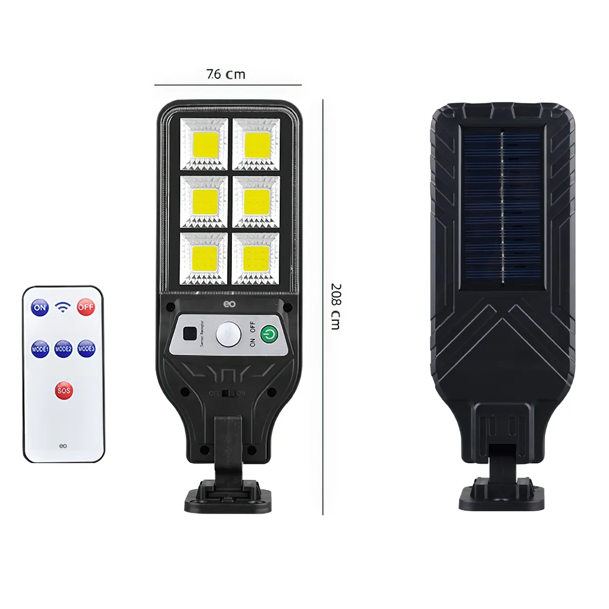 Foto 2 | Kit 6 Pcs Lámpara Solar De Pared 3 Modos Solar Eo Safe Imports Esi-19121 Negro