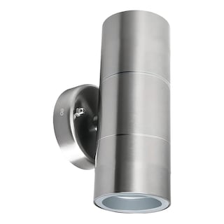 Foto 1 | Lámpara De Pared Acero Inoxidable 2 Spot Arbotante Exterior Eo Safe Imports Esi-19231 Plata