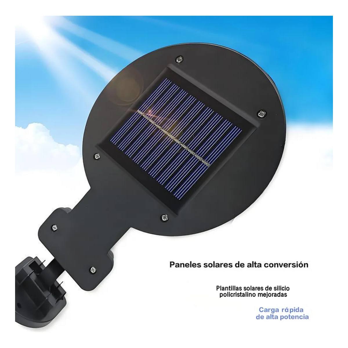 Foto 4 pulgar | Lámpara Solar Para Exteriores Contra Agua Sensor Movimiento Eo Safe Imports Esi-19229 Negro