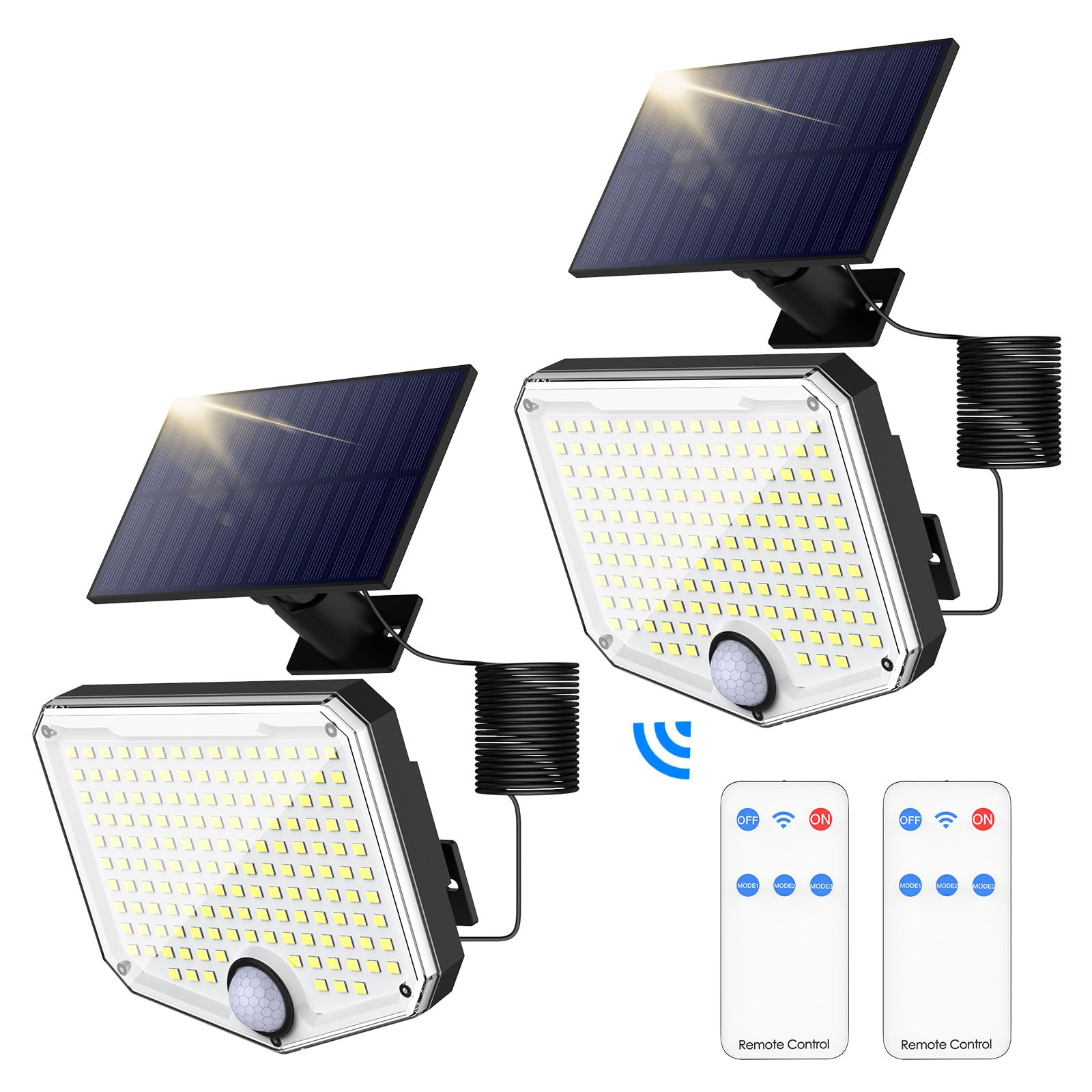 Foto 1 | Foco Solar Moko 3000lm Con Sensor De Movimiento, Paquete De 2 - Venta Internacional.