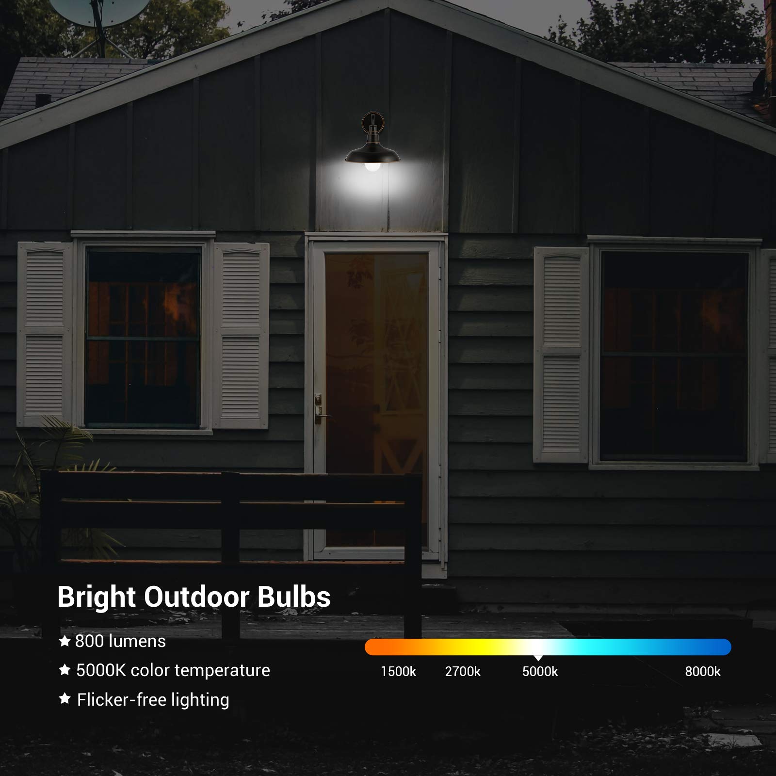 Foto 4 pulgar | Bombillas Led Dewenwils A19 Del Anochecer Al Amanecer De 9 W (60 W) 5000 K 800 Lm - Venta Internacional.