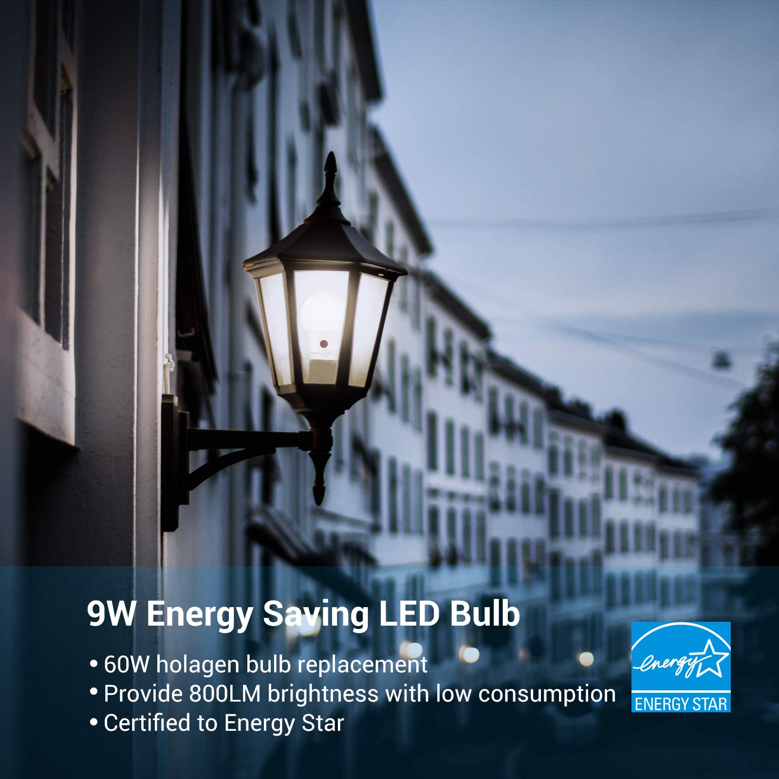 Foto 5 pulgar | Bombillas Led Dewenwils A19 Del Anochecer Al Amanecer De 9 W (60 W) 5000 K 800 Lm - Venta Internacional.