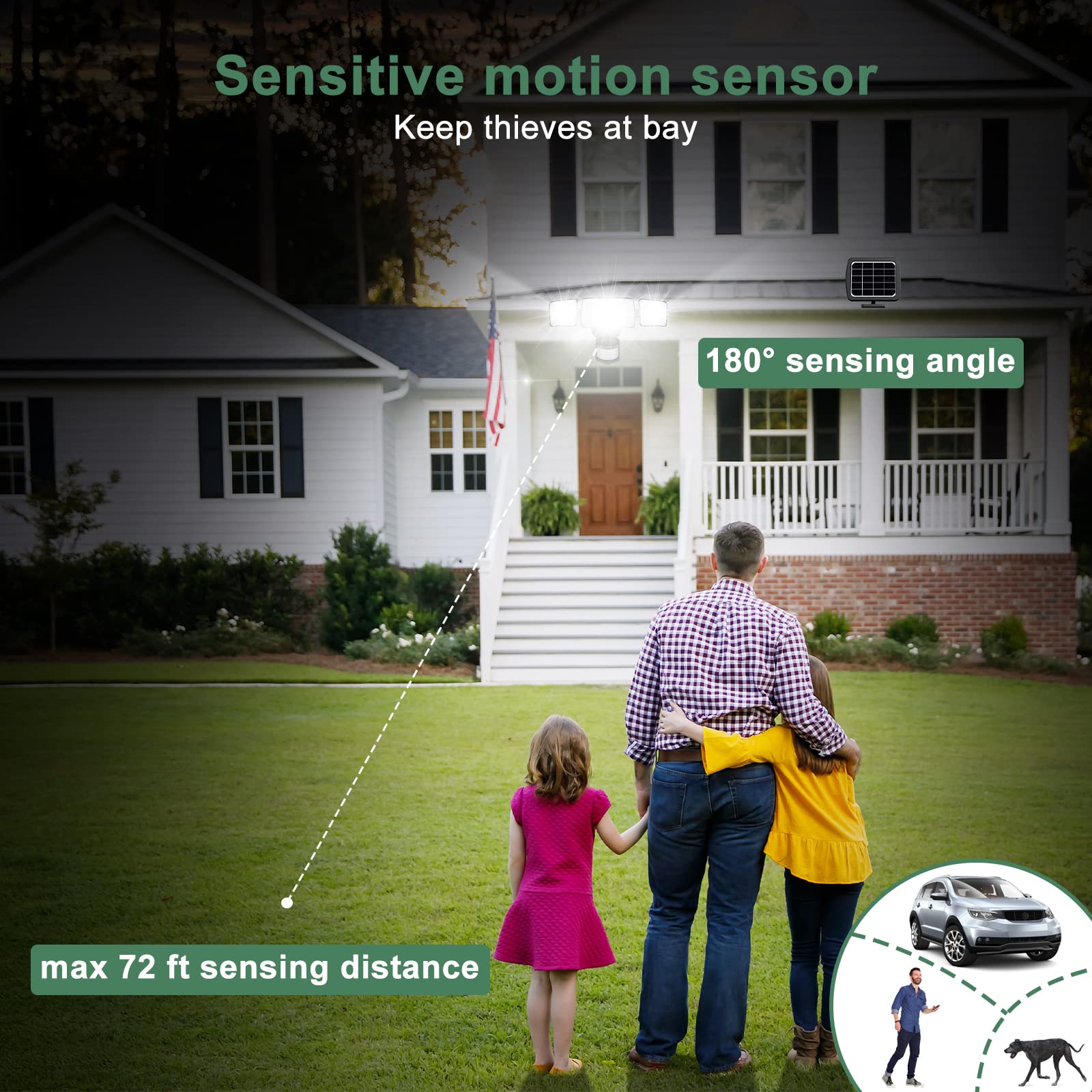 Foto 5 pulgar | Luces De Seguridad Solares Glorious-lite 1600 Lm Con Sensor De Movimiento - Venta Internacional.