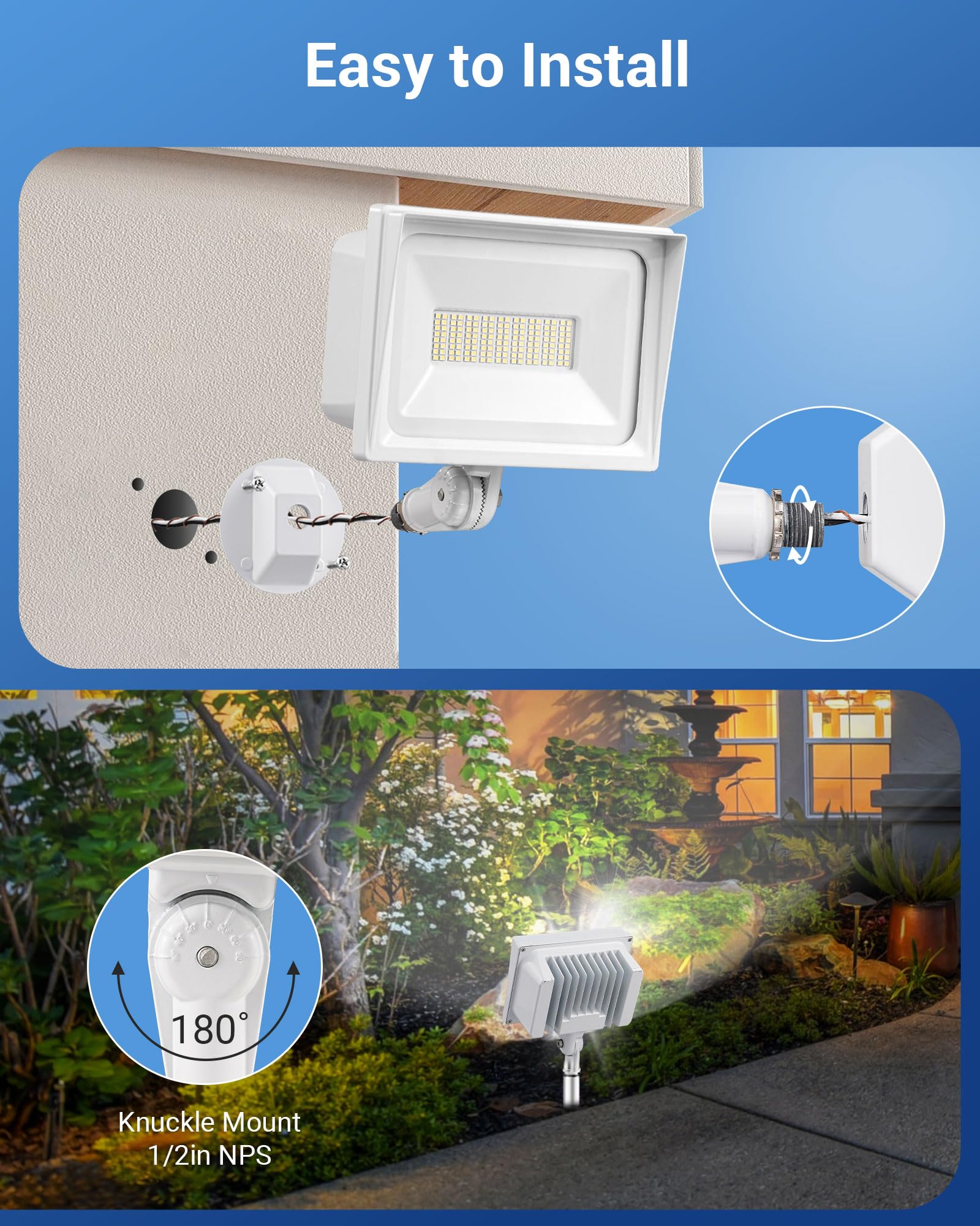 Foto 4 pulgar | Luces De Inundación Dewenwils De 65 W, 6670 Lm, Para Exteriores, Ip65 5000 K, Paquete De 2 - Venta Internacional.