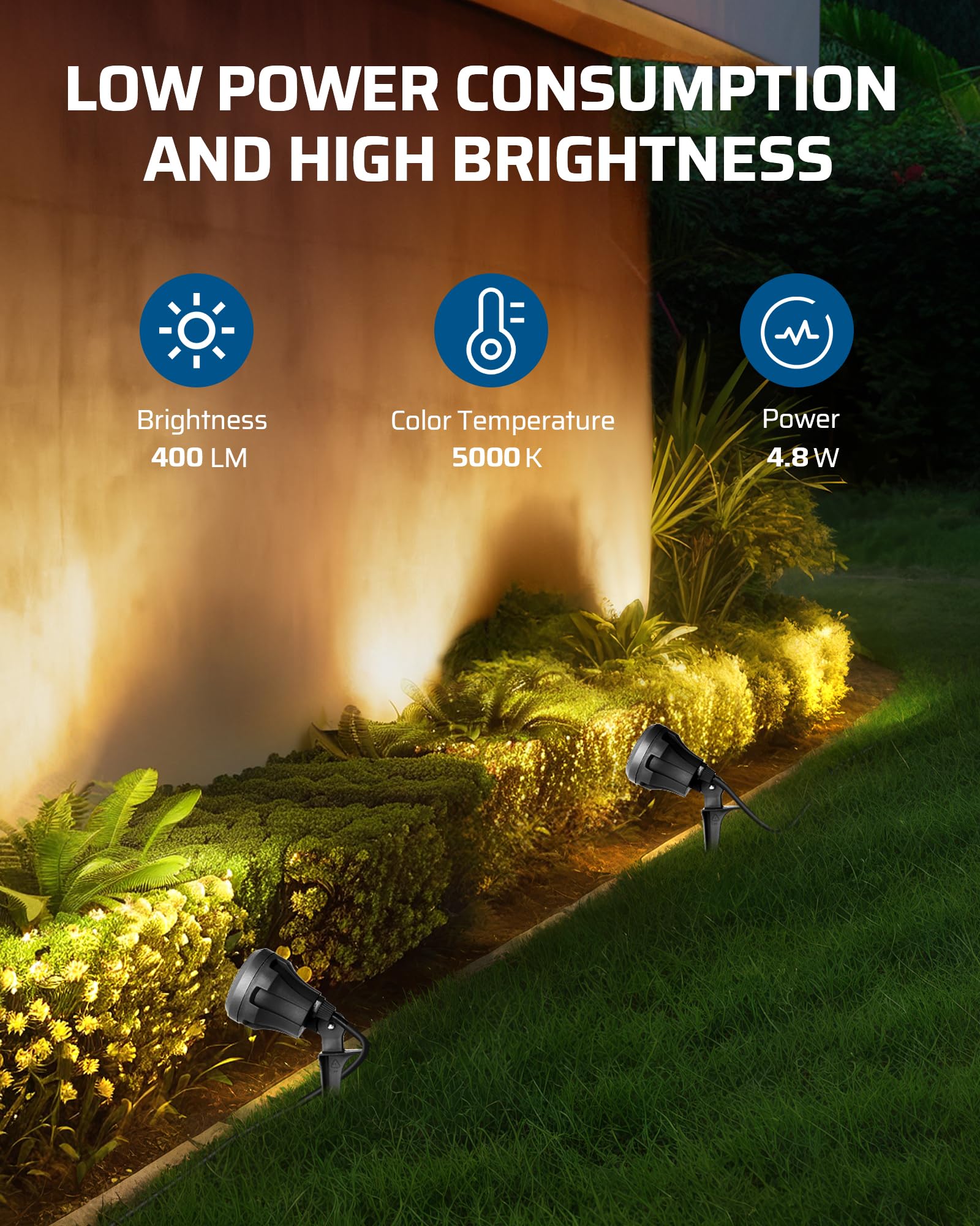 Foto 5 pulgar | Foco Exterior Dewenwils Led De 120 V, 4,8 W, 5000 K, Con 3 Lentes - Venta Internacional.