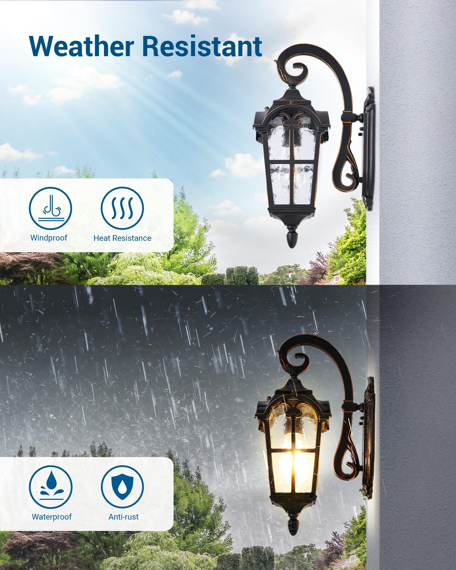 Foto 6 pulgar | Lámpara De Pared Exterior Dewenwils Dusk To Dawn, Impermeable 17,7 Cm - Venta Internacional.