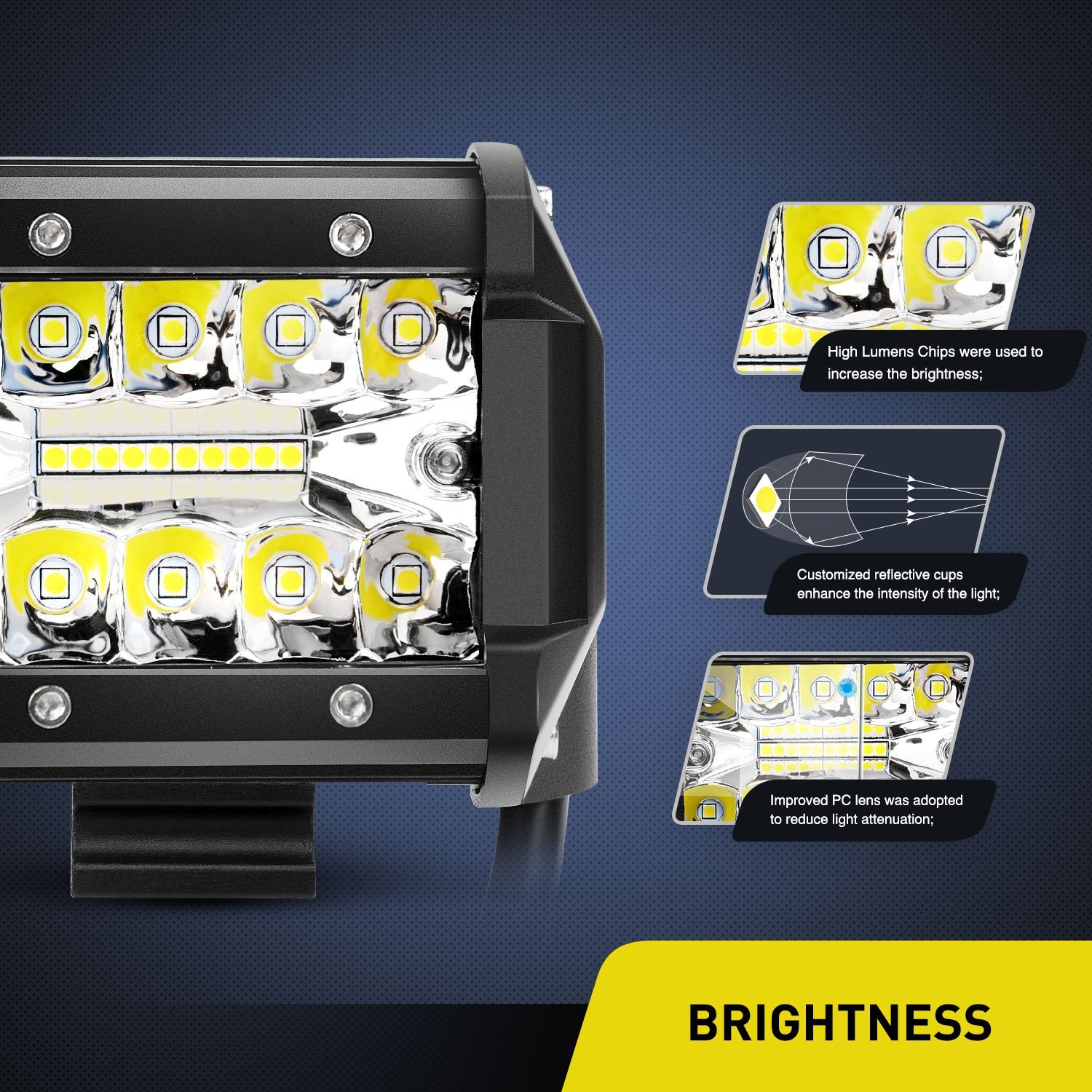 Foto 3 | Pods De Luz Led Nilight Flood Spot Combo X2 De 4 Pulgadas Y 60 W - Venta Internacional.