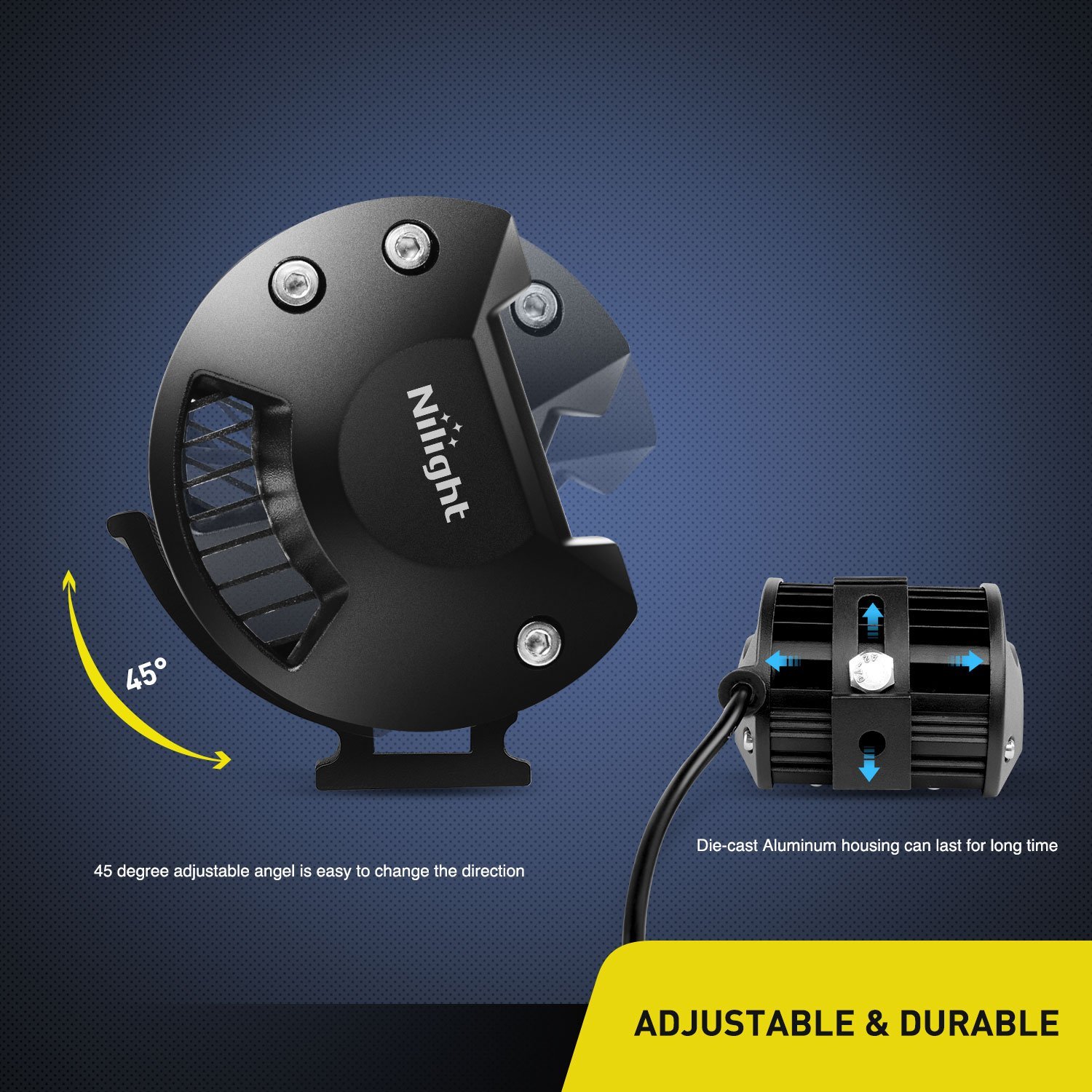 Foto 8 pulgar | Pods De Luz Led Nilight Flood Spot Combo X2 De 4 Pulgadas Y 60 W - Venta Internacional.