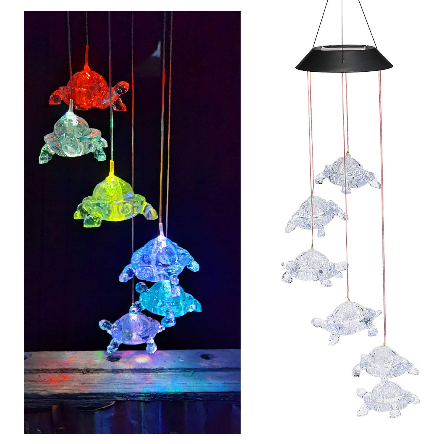 Foto 1 | Lámpara Colgante Wind Chimes Chandelier Solar Turtles - Venta Internacional.