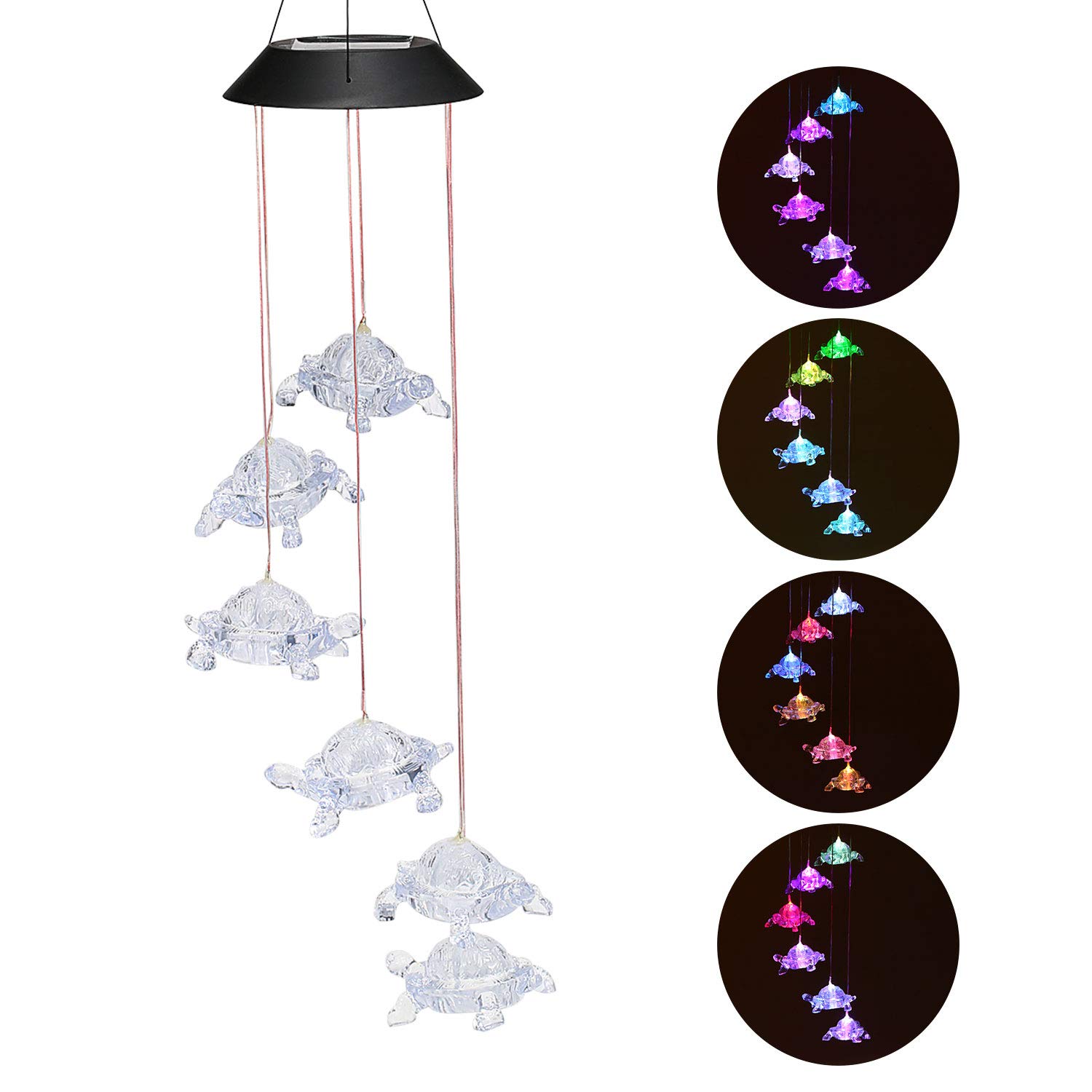 Foto 5 | Lámpara Colgante Wind Chimes Chandelier Solar Turtles - Venta Internacional.