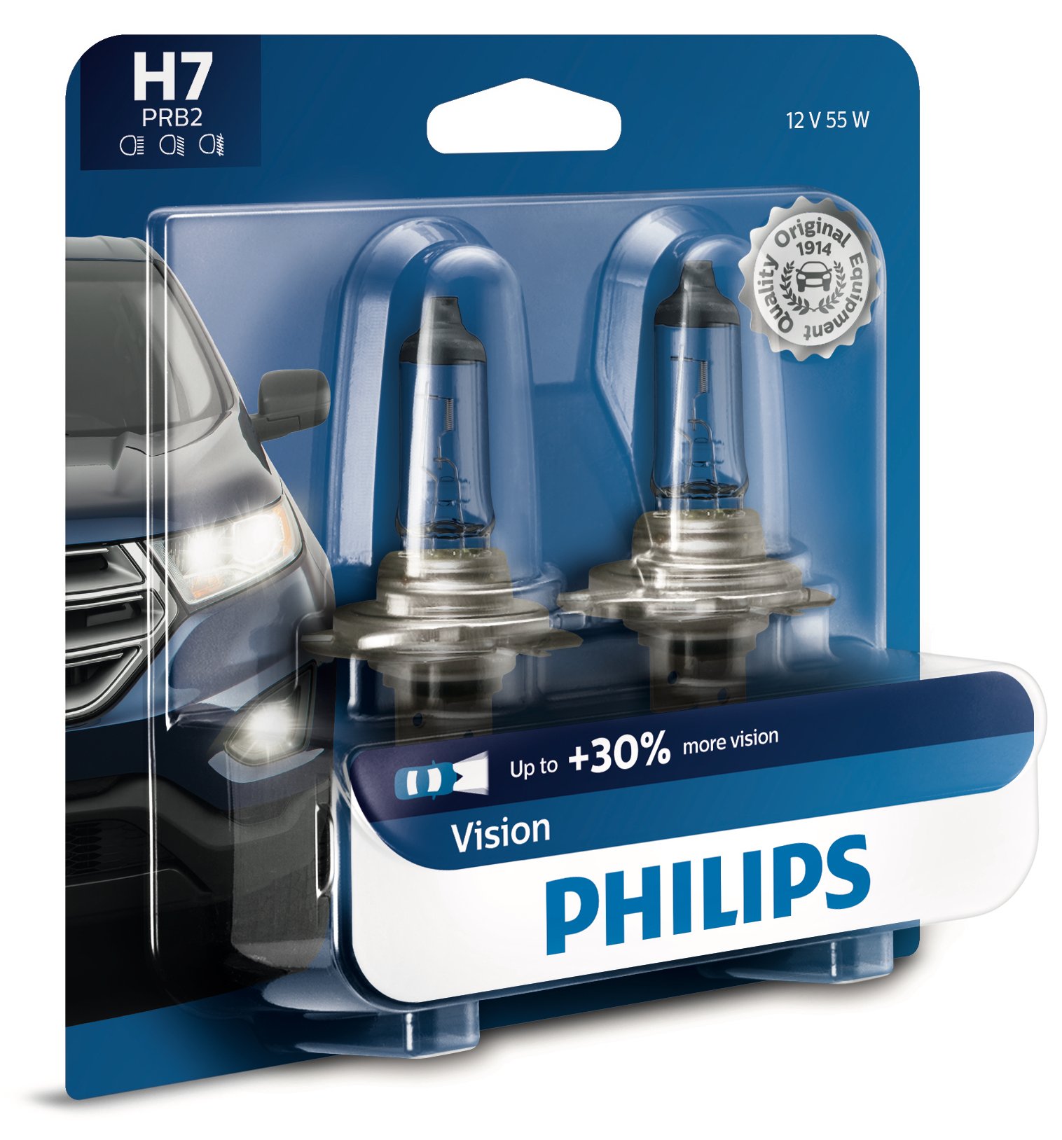 Foto 1 | La Bombilla Para Faros Delanteros Philips H7 Vision Mejora Un 30% Más De Visión - Venta Internacional.