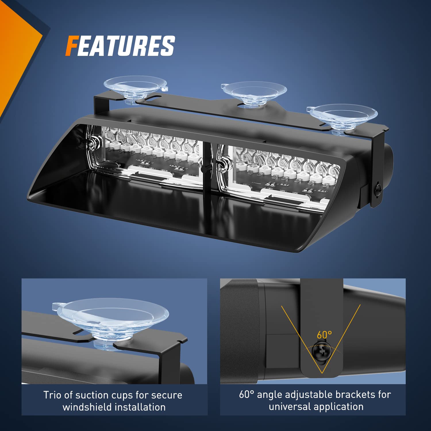 Foto 6 pulgar | Luces Estroboscópicas De Emergencia, Parabrisas Nilight Para Vehículos Y Camiones - Venta Internacional.
