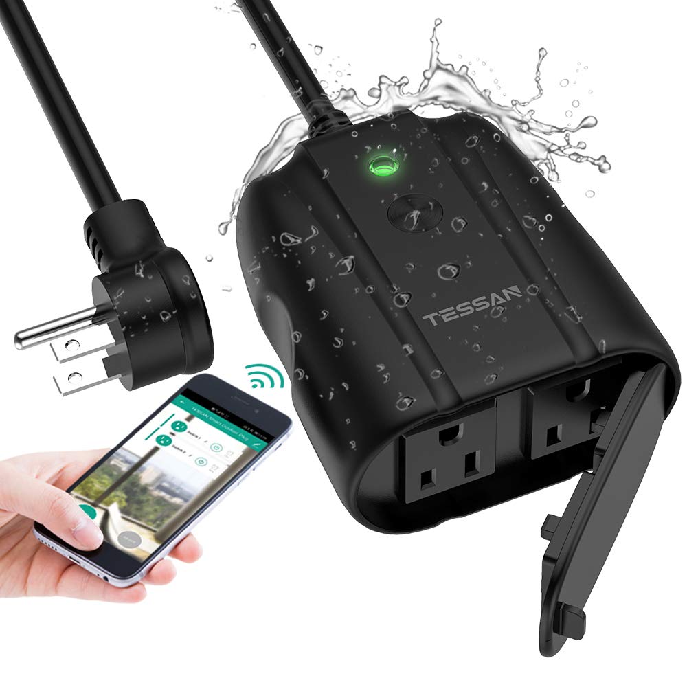 Foto 2 pulgar | Enchufe Inteligente Para Exteriores Tessan Wifi Con Alexa Y Google - Venta Internacional.