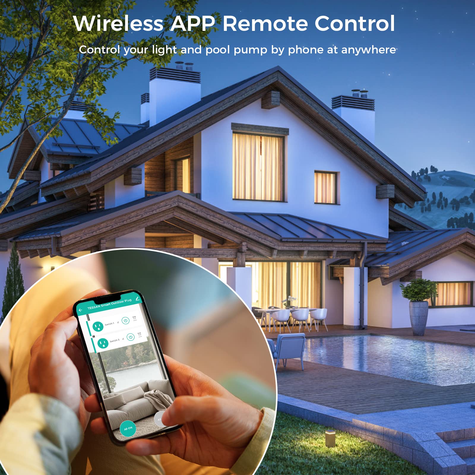 Foto 4 pulgar | Enchufe Inteligente Para Exteriores Tessan Wifi Con Alexa Y Google - Venta Internacional.