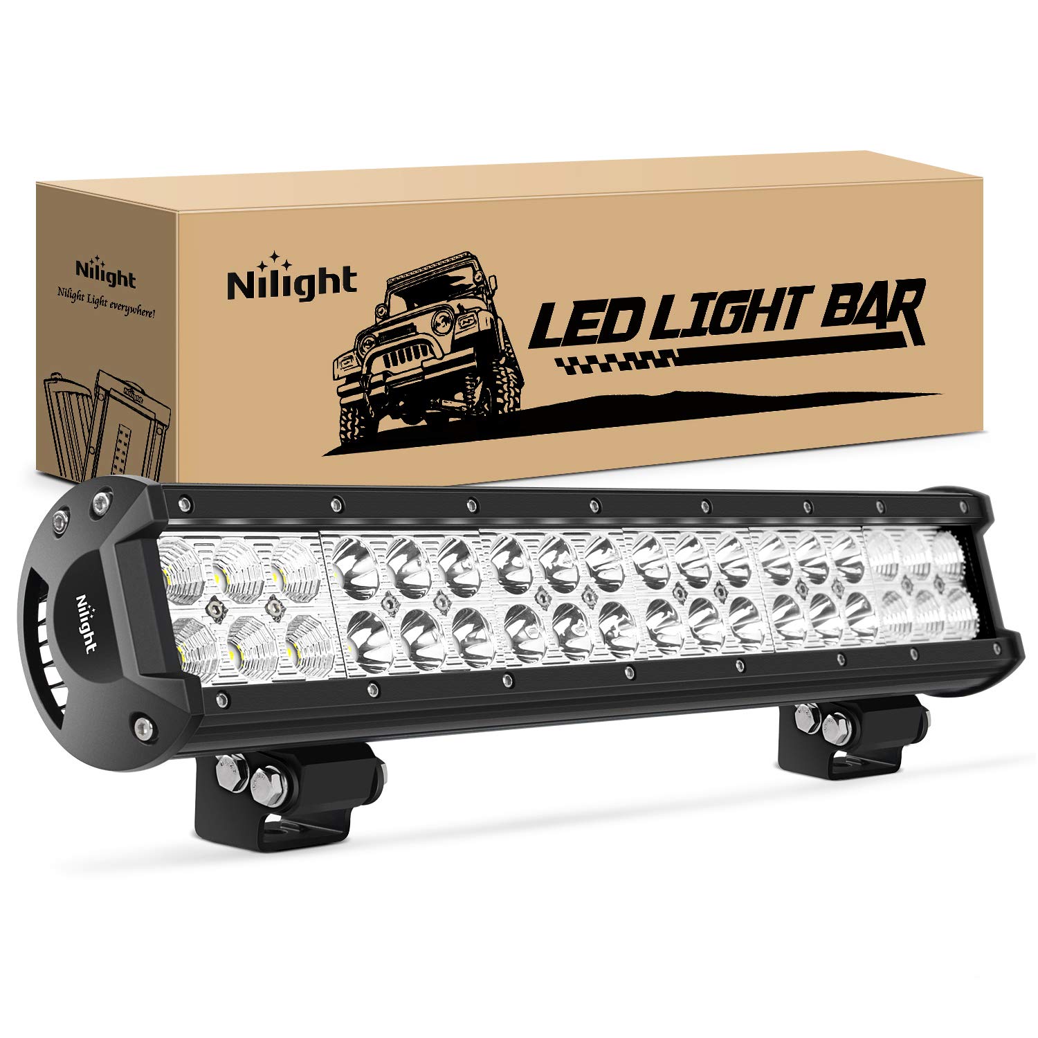 Foto 2 pulgar | Barra De Luces Nilight 60004c-a Led Spot Flood Combo De 108 W, 17 Pulgadas - Venta Internacional.