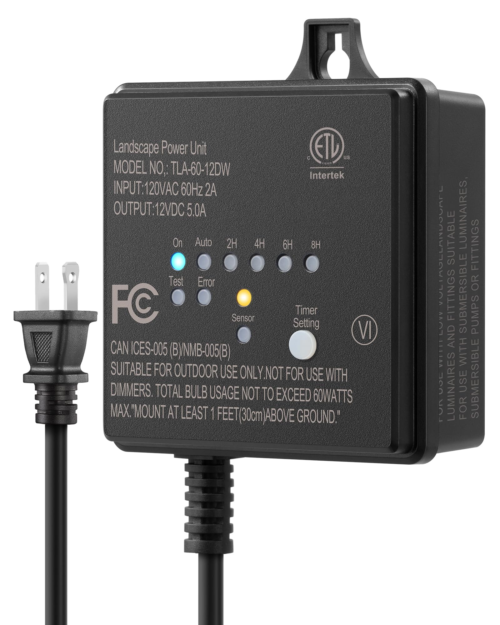 Foto 2 pulgar | Transformador Dewenwils De 60 W, 120 V Ac A 12 V Dc Con Temporizador Y Sensor - Venta Internacional.