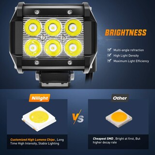 Foto 3 | Luces Led Pods Nilight Para Todo Terreno, 18 W, 1260 Lm, 2 Unidades - Venta Internacional.