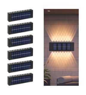 Foto 2 | Lámparas Luz Solar Led Para El Jardín De Exterior 6 Pzs Luz Cálida Blanca