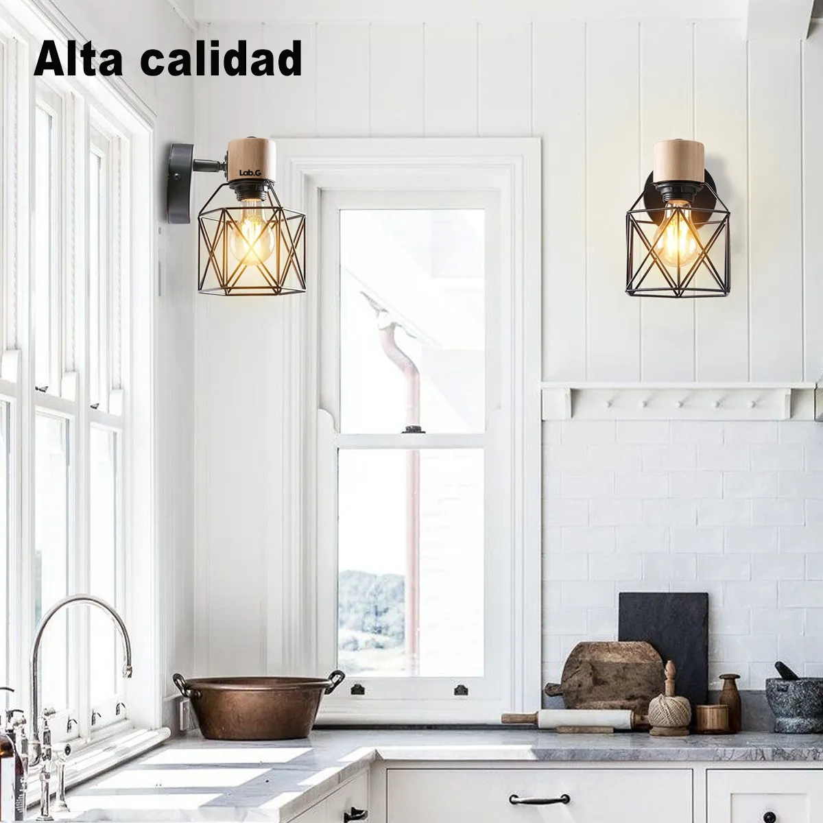 Foto 5 pulgar | Lámpara De Pared Moderna Estilo Retro Industrial 2 Piezas