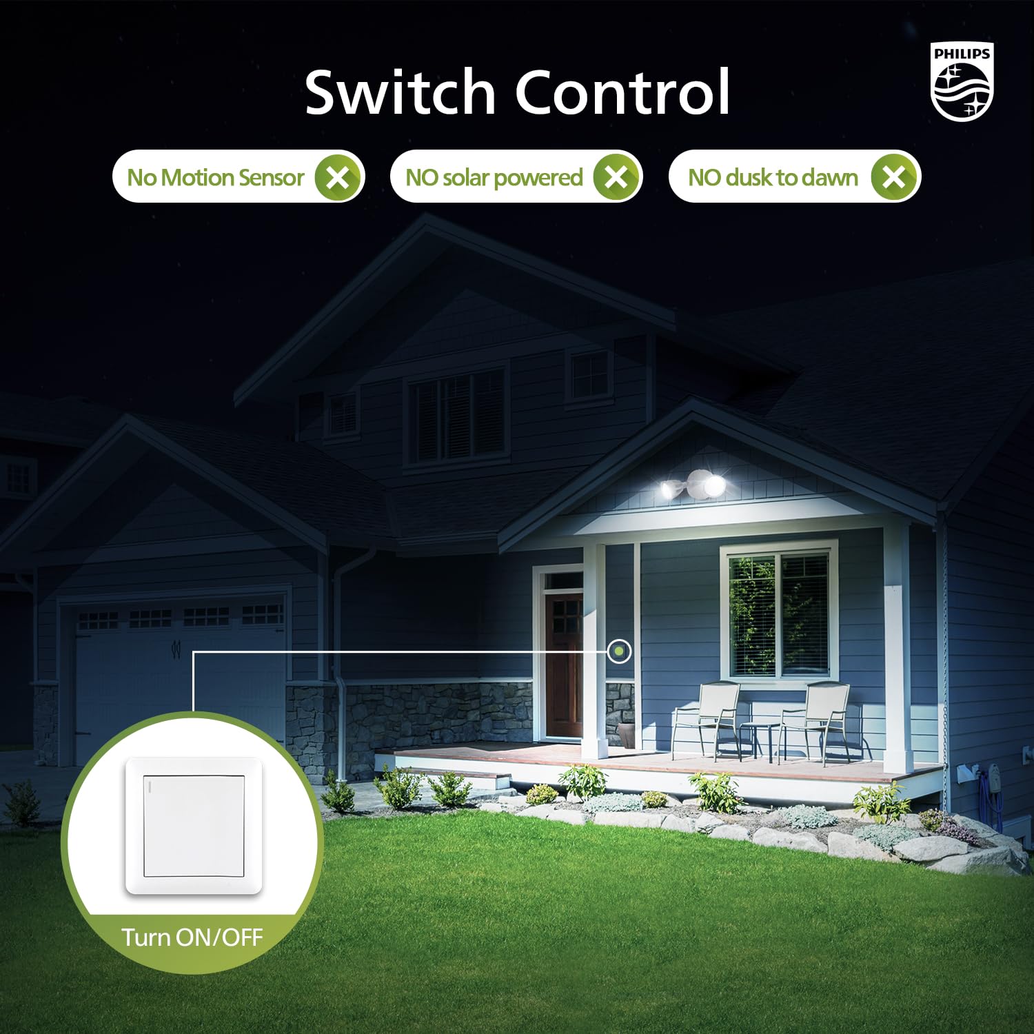 Foto 3 | Luz Led De Seguridad Philips 44w 3500lm Outdoor - Venta Internacional.