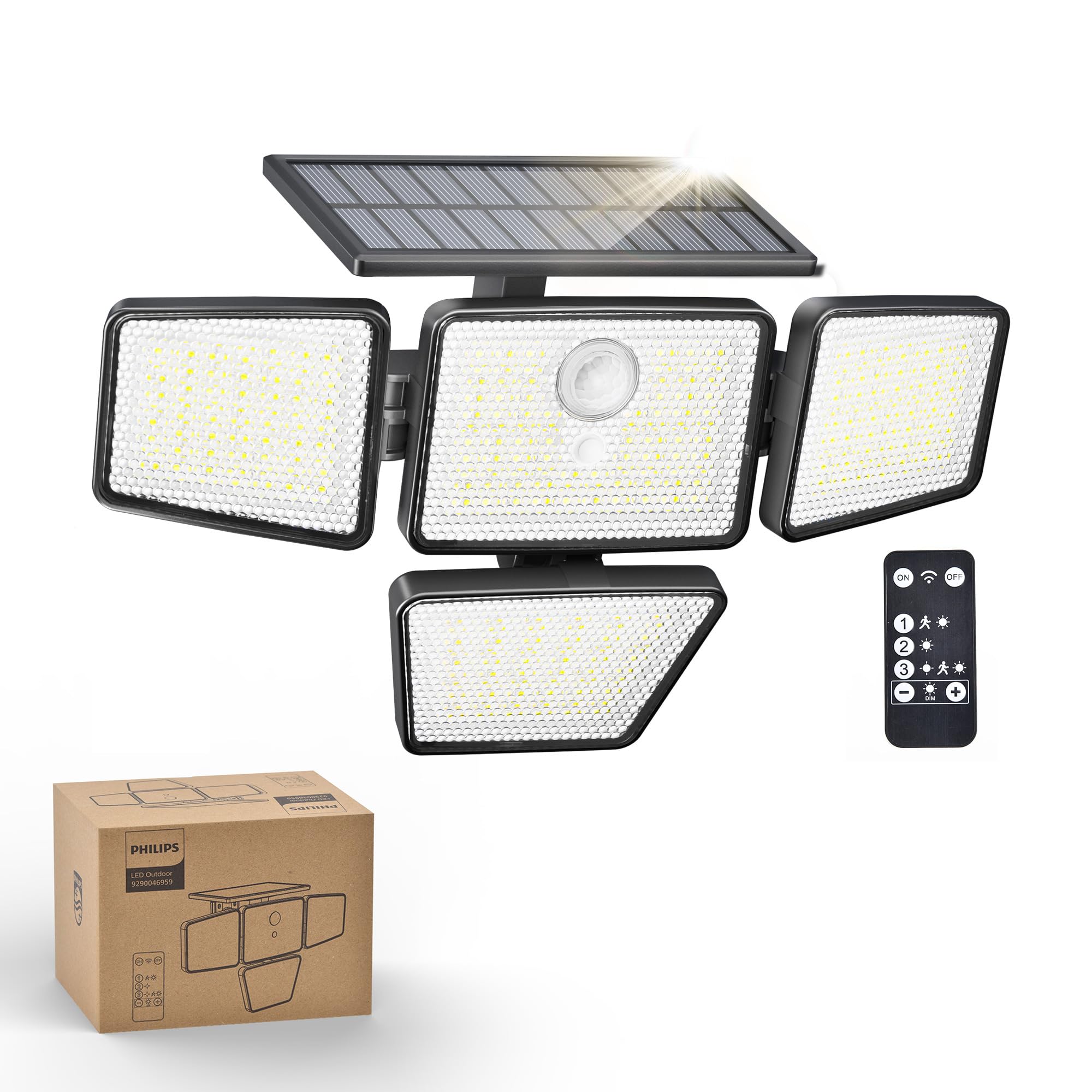 Foto 1 | Luz Solar De Seguridad Philips 196 Led Con Sensor De Movimiento Pir - Venta Internacional.
