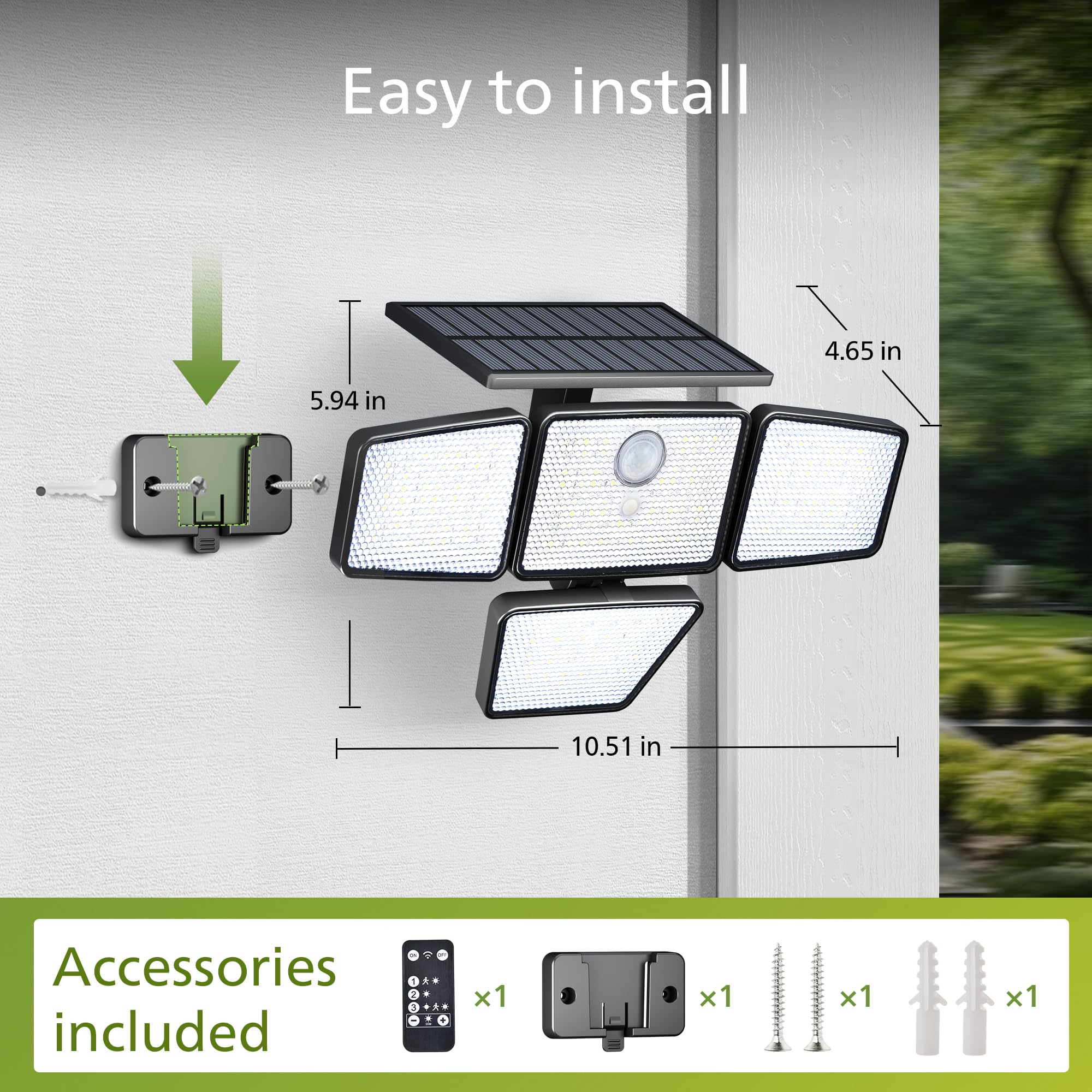 Foto 4 pulgar | Luz Solar De Seguridad Philips 196 Led Con Sensor De Movimiento Pir - Venta Internacional.