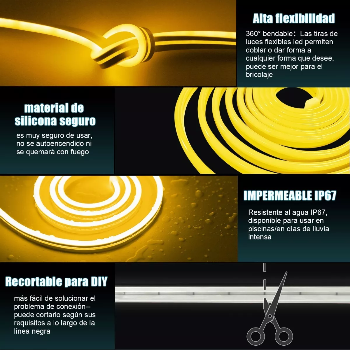 Foto 4 pulgar | Tira de Luz Led Belug color Amarillo 5 m