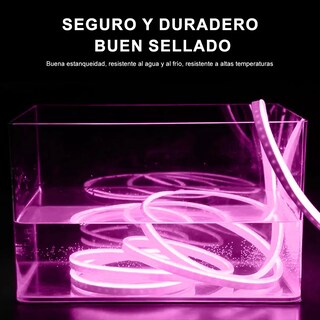 Foto 3 | Tiras De Led 10m Luz Neón Flexible 24v Con Control Remoto Eo Safe Imports Esi-9452 Rosa