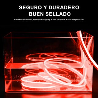 Foto 3 | Tiras De Led 10m Luz Neón Flexible 24v Con Control Remoto Eo Safe Imports Esi-9451 Rojo