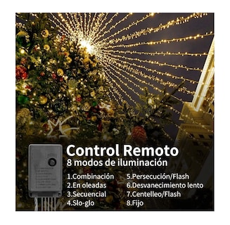 Foto 3 | Serie Navideña 200 Led 22 M 8 Modos Decoración Hogar