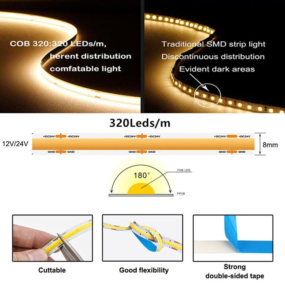 Foto 9 pulgar | Rollo Led Cob Sl Prolight Blanco Cálido 10 m 24v