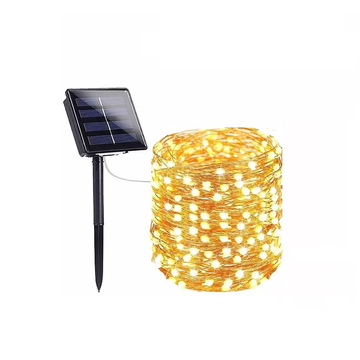 Foto 2 pulgar | Luces Cataratas Solares Eo Safe Imports ESI-10052 Amarillo 20 m 200 Luces Led 8 Modos