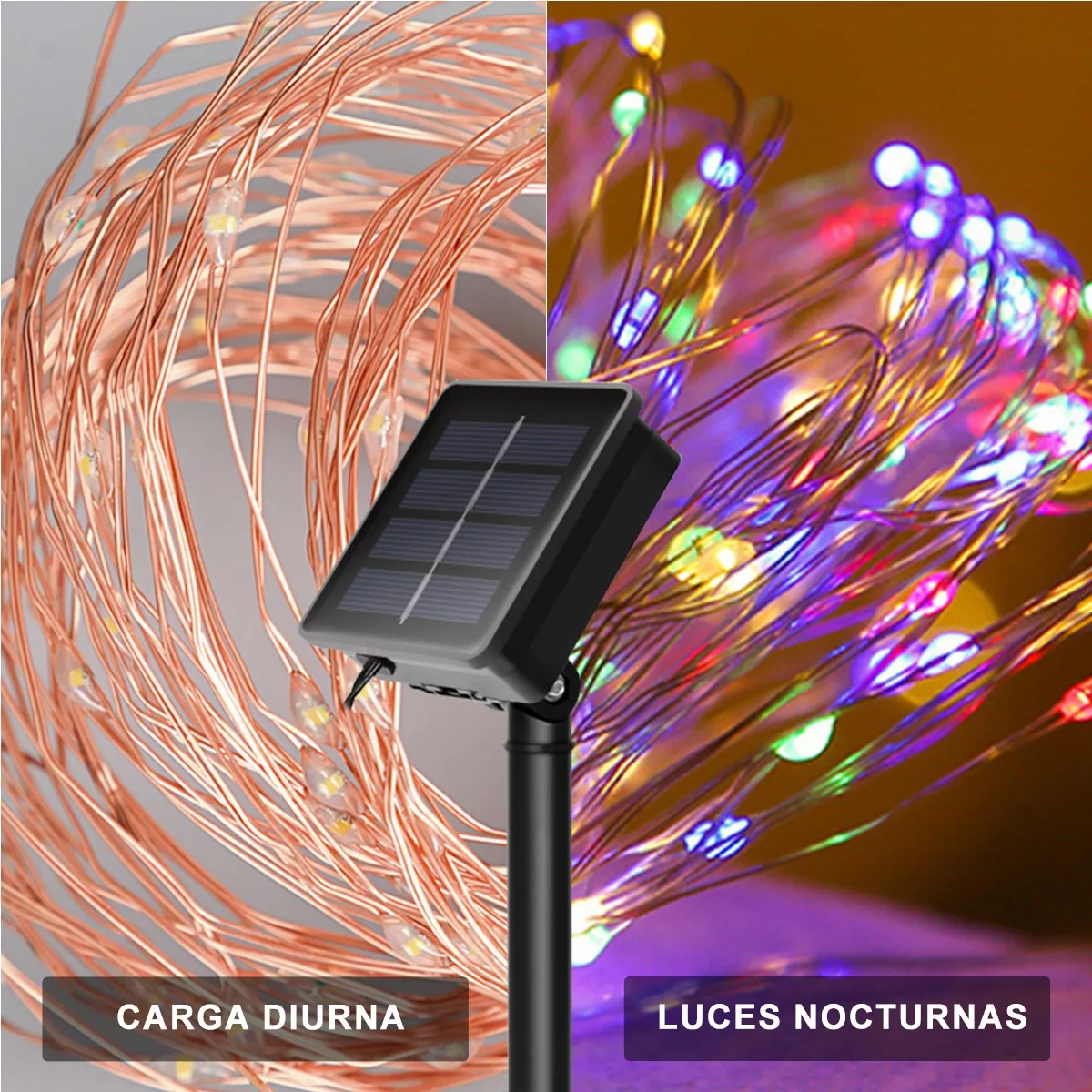 Foto 5 pulgar | Luces Cataratas Solares Eo Safe Imports ESI-10051 Multicolor 20 m 200 Luces Led 8 Modos