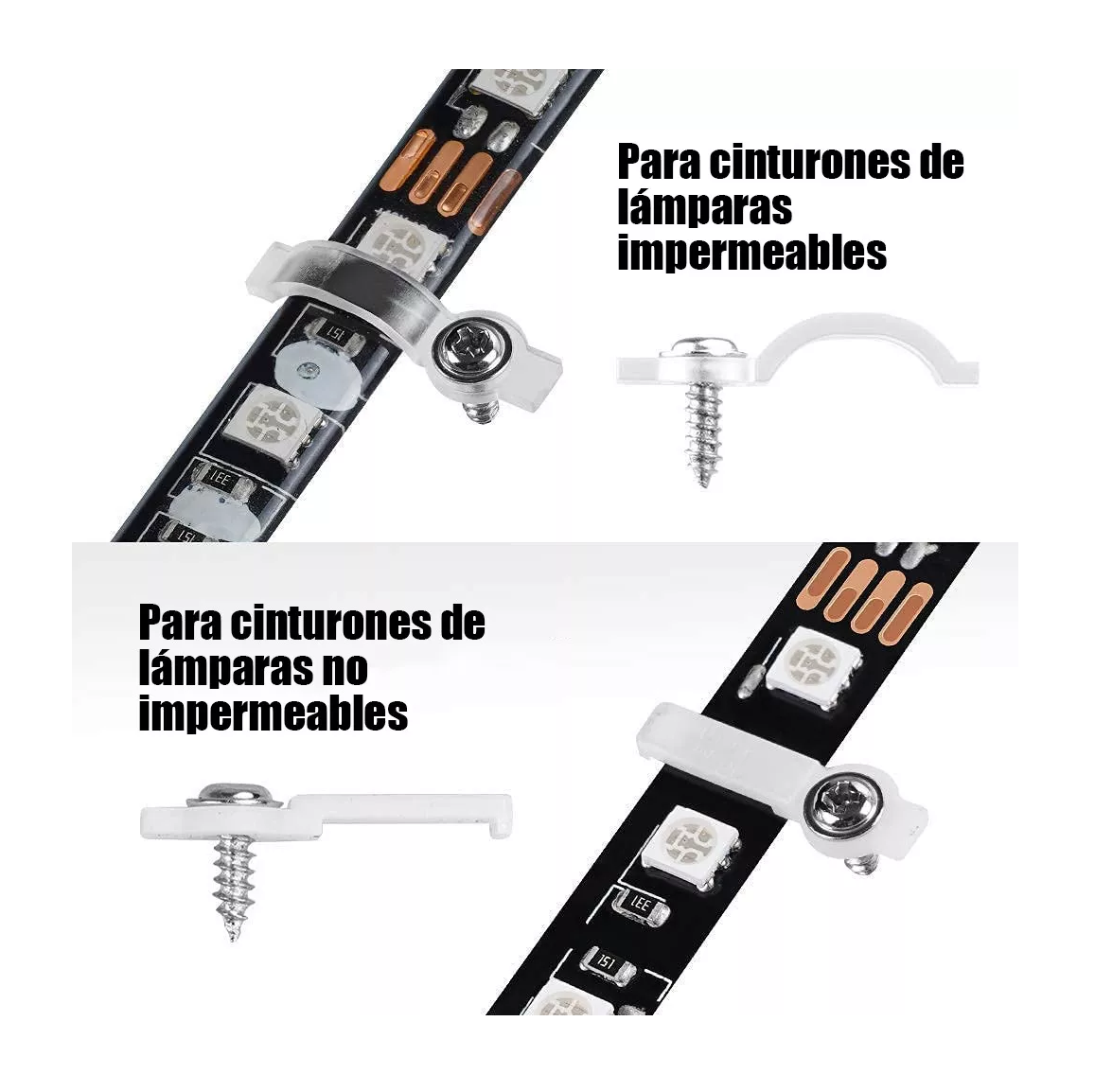 Foto 4 | Conector Broche para Unir Tira Led Rgb 4 Pines 10 mm 95 Piezas