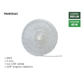 Foto 2 | Tira Led Luz Cálida 5 Metros De Largo Ip65