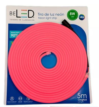 Foto 2 pulgar | Tira Led Neon 5m, Rosa