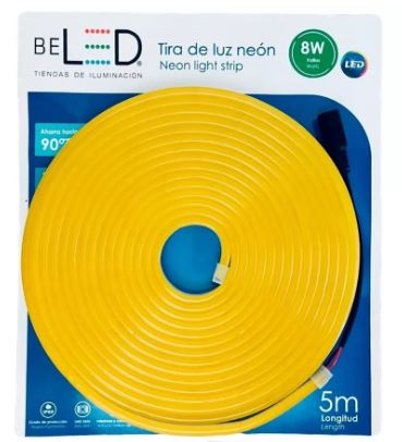 Tira Led Neon 5m, Amarillo