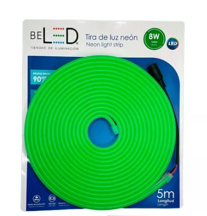 Tira Led Neon 5m, Verde