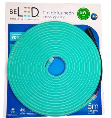 Tira Led Neon 5m, Azul Frio