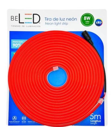 Foto 2 pulgar | Tira Led Neon 5m, Rojo