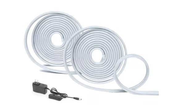 2pc Tiras De Led Luz De Neón Flexible 5m Manguera, Blanco