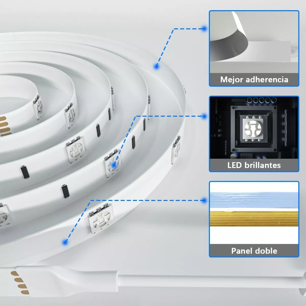 Foto 3 | Tira De Luces Led Bluetooth 30m Rgb Eo Safe Imports Esi-13160 Multicolor