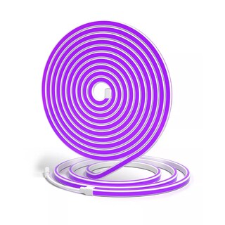 Foto 1 | Tiras De Led Luz De Neón Flexible 5m Manguera Con Fuente Luz Eo Safe Importsesi-13162 Púrpura