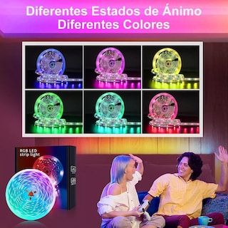 Foto 3 | Tira De Luces Led Rgb App Bluetooth Control 20m (2x10m) Eo Safe Imports Esi-13168 Multicolor